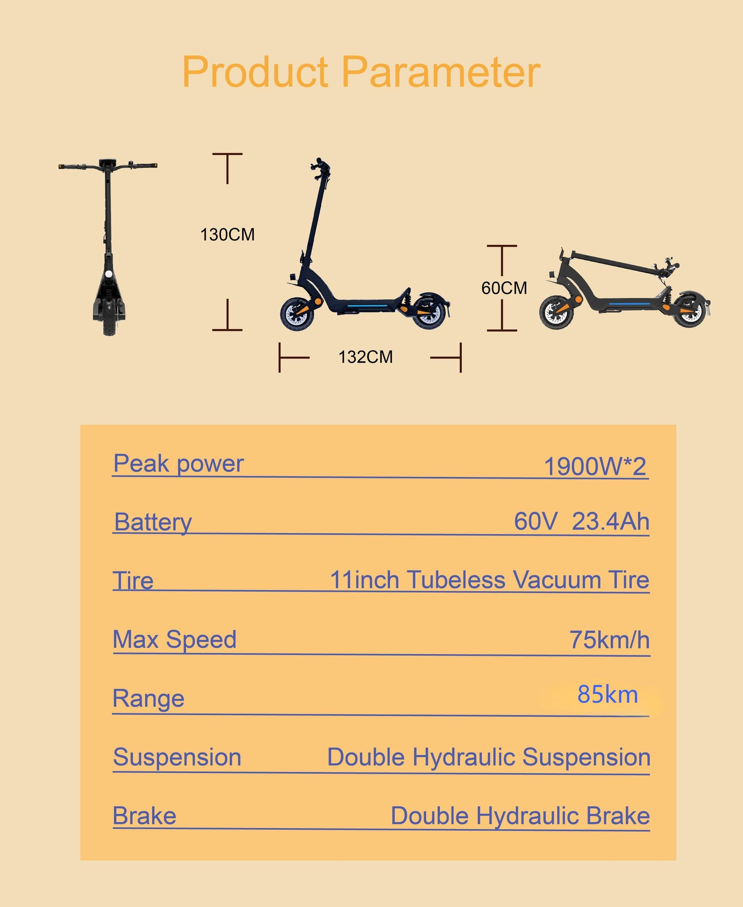 DT06-60v 18.2ah single motor 1200W